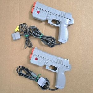 Namco Gray Guncon Controller NPC-103f (Playstation 1) PS1 Light Guns X 2.
